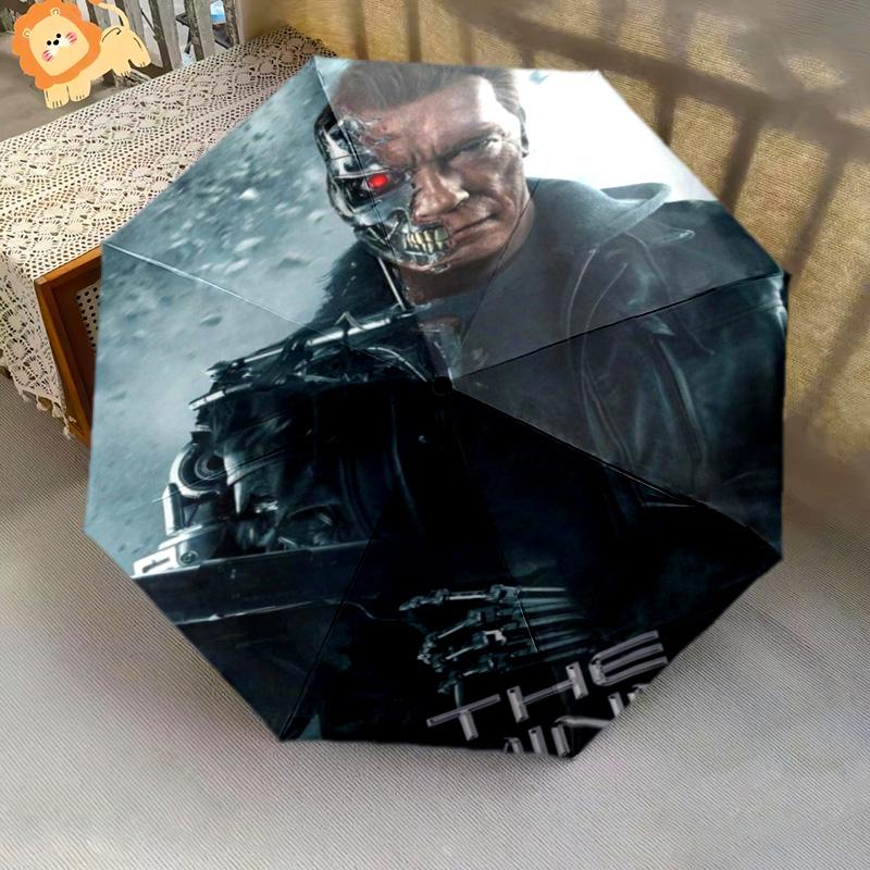Terminator: Future Folding Umbrella Suitable for All Seasons Durable Sun Umbrella Three Folds Sun Umbrella