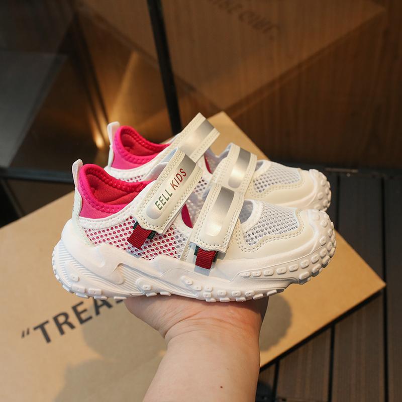 

Дитяче модне дихаюче повсякденне взуття з м’якою підошвою Дитяче спортивне взуття для бігу Хлопчики та дівчатка Популярні зручні кросівки 36 Яскраво-рожевий