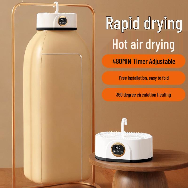 

Compact Portable Clothes Dryer with Folding Display for Garments & Baby Clothes
