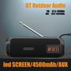 Bluetooth Speaker LED Display Portable Outdoor Wireless Speaker Built-in 4500mAh Rechargeable Radio Waterproof Sound Box Speaker