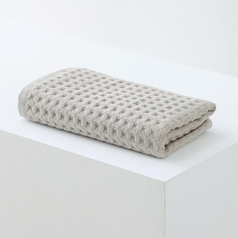 1Pc 35x75cm Waffle Solid Color Cotton Soft Absorbent Adult Family Bathroom Hand Towel Home Life