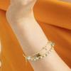 Bracelet - Luxenter - Thase - finition or jaune 18k - Cristal bleu foncé - 16 cm + 3 cm de rallonge
