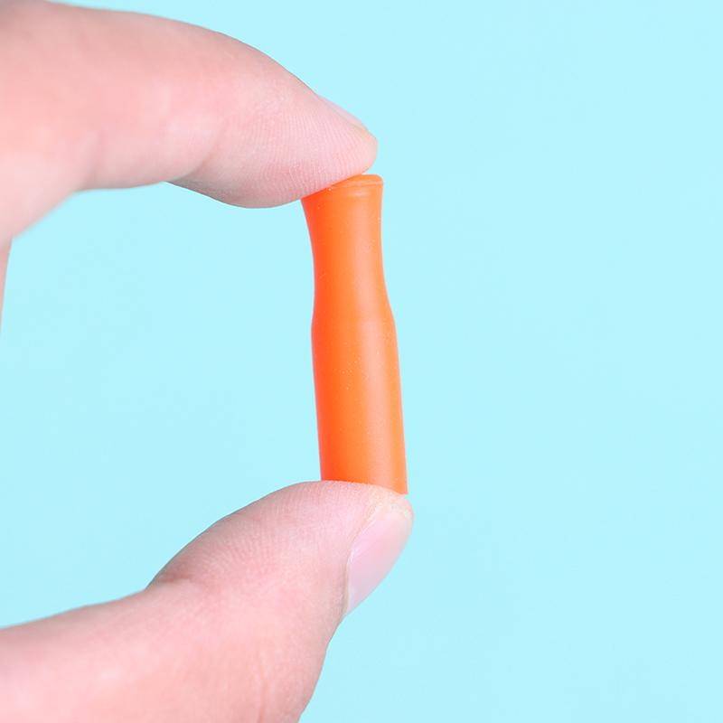 10Pcs Caps Anti-Scald Teeth Protector Bar,Reusable Stainless Steel Straw Food Grade Accessories Silicone Tips 6Mm Silicone Nozzle