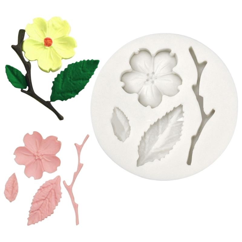 Stable Plum Blossom Fondant Silicone Molds For DIY Cake Fondant And Biscuits Cookie With Plum Blossom Designs