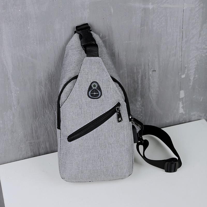 Breast bag men's new trendy backpack business casual multi-functional charging shoulder messenger bag