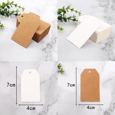 Trapezoid 4x7cm Kraft Paper Blank Hang Tag for Clothing, Baking, Packaging, or Decoration