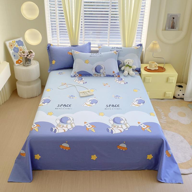 100% Baumwolle Bettlaken Pflanzen Blumen Gedruckt Einzel Doppel Top King Laken Reine Baumwolle Einzelgröße Kinder Bettwäsche (Kein Kissenbezug)