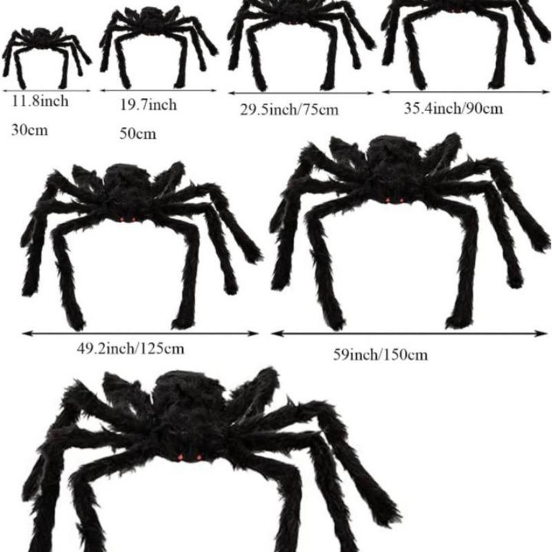 Halloween New Spider Web Triangle Web Simulation Extra Large Plush Spider Ghost Festival Indoor and Outdoor Decoration Road