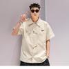 Irregular Short-sleeved Thin Shirts Fashionable Summer Men Fashion and Personalized Cardigan