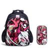 Happy Party Demon Character Two-Piece Set Spine Protection Decompression Shoulder Strap Large Capacity School Bag Pencil Case Combination