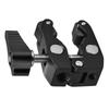 Camera Clamp Mount Photography Support Arm Clamp 1/4 and 3/8 Screw Holes Durability Camera Mount Clamp