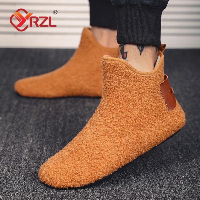 YRZL Men's Cotton Shoes Autumn Winter Home Shoe Light Soft Comfortable Man Loafers Shoes Warm Anti-skid High Quality Men Shoes