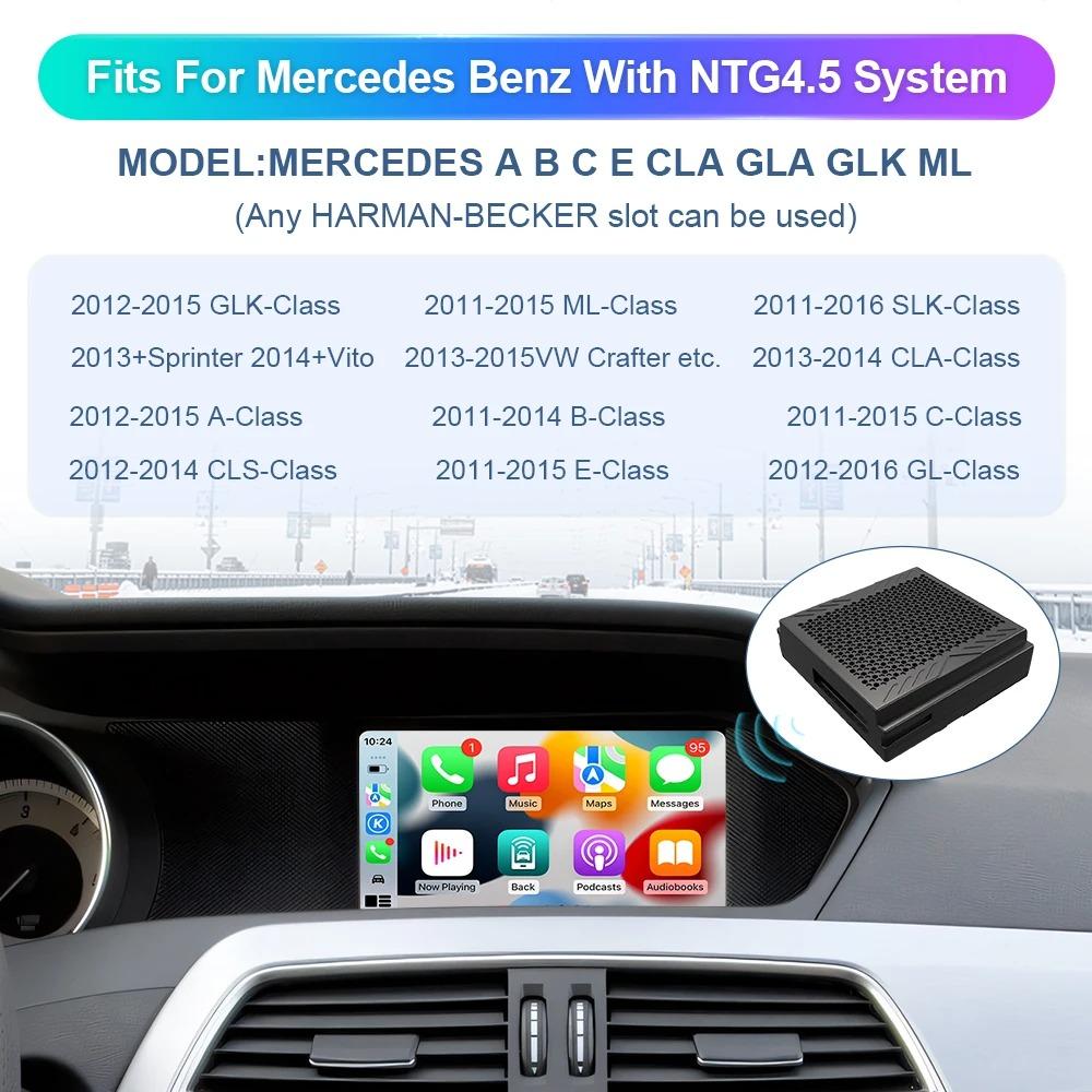 Wireless Carplay potrivit pentru Mercedes Benz ABCE CLA GLA GLK ML Sprinter NTG4.5 Becker Modul Android Auto Navigation