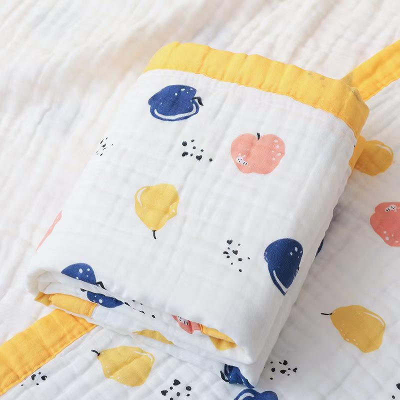 Pure Cotton 6-Layer Gauze Baby Bath Towel & Swaddle Blanket