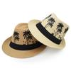 Golexury Summer Sun Straw Hats Men Coconut Tree Women Outdoor Breathable Tropical  Holiday Beach Jazz Top Fedora Hat Panama Cap