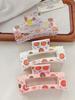 Flower Print Korean Style Barrettes for Women Square Hair Claw Clip  Hair Clamps Hairpin Strong Hold Hair Accessories Girl Gift