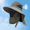 1pc Men's Sun Protection Fishing Hat with Face Cover - UV Shield for Summer & Mountaineering
