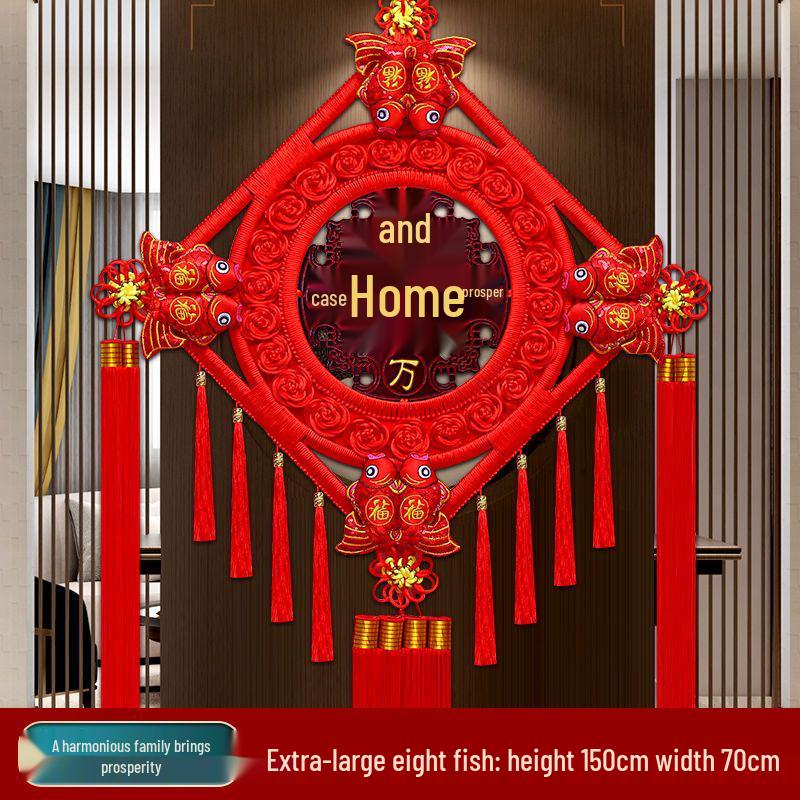2025 High-End Chinese Knot Peace Fu Character Five Blessings Door Ornament for Living Room and Housewarming Decoration