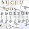 DIY A-Z Alphabet Charms Perlen Original Kupfer Weiß Zirkon Herz 26 Buchstaben Passend Armband Geburtstag Schmuck Geschenk