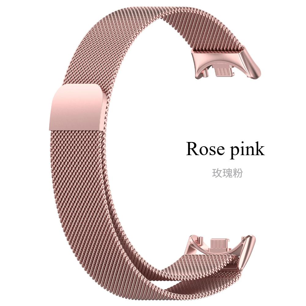

2 шт. Нержавеющая сталь для Xiaomi mi band 10 Ремешок miband8 miband 9 Correa Браслет Xiaomi Smart Band 8 Миланская петля Аксессуары For Miband 10 розовый