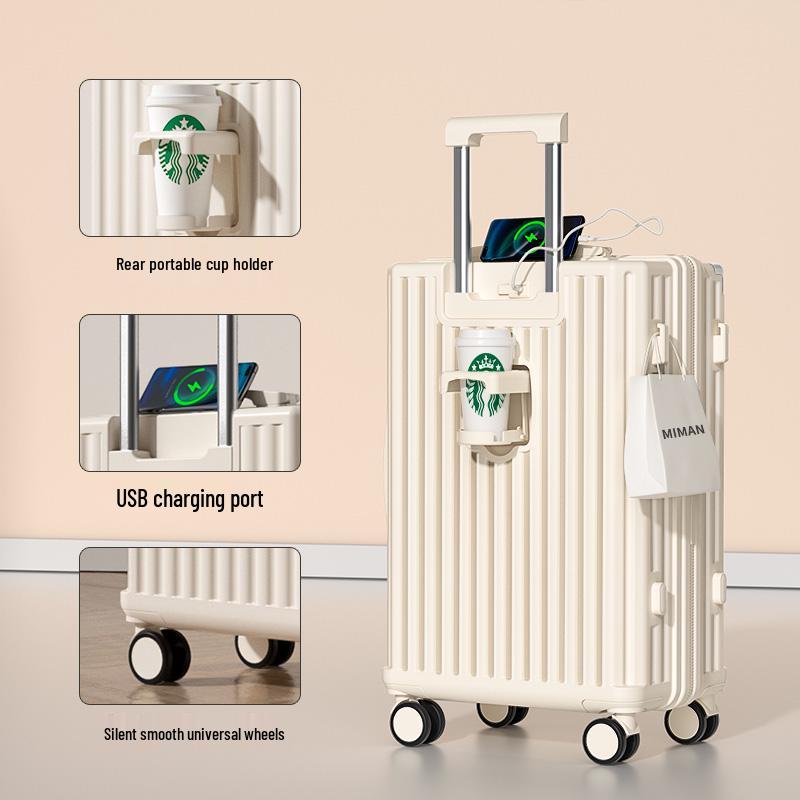 2025 Women's Trolley Suitcase: Durable 20" & 24" Mother-Child Travel Case with Combination Lock