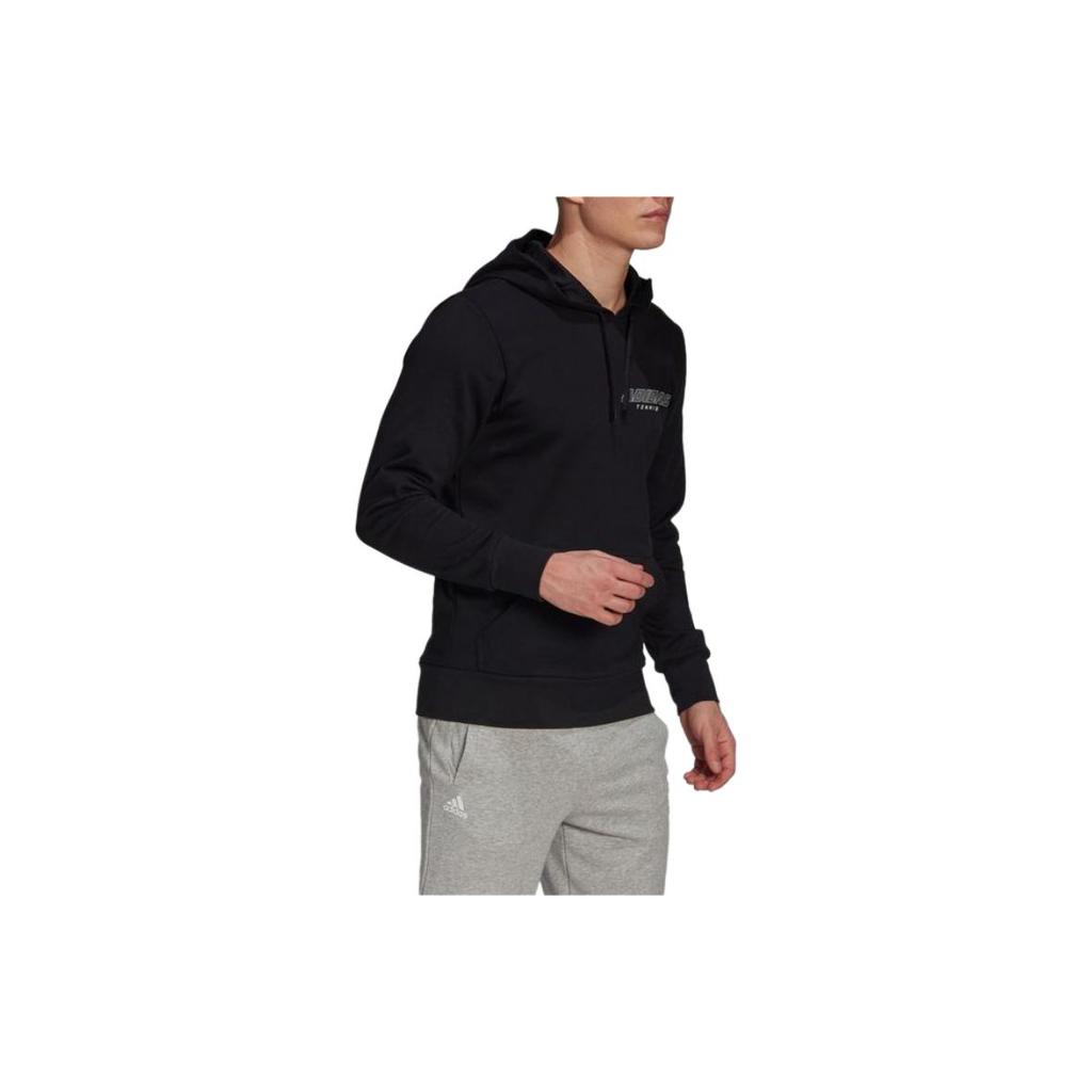 adidas Casual Tennis Sport Hoodie Men Tops Black GK8158
