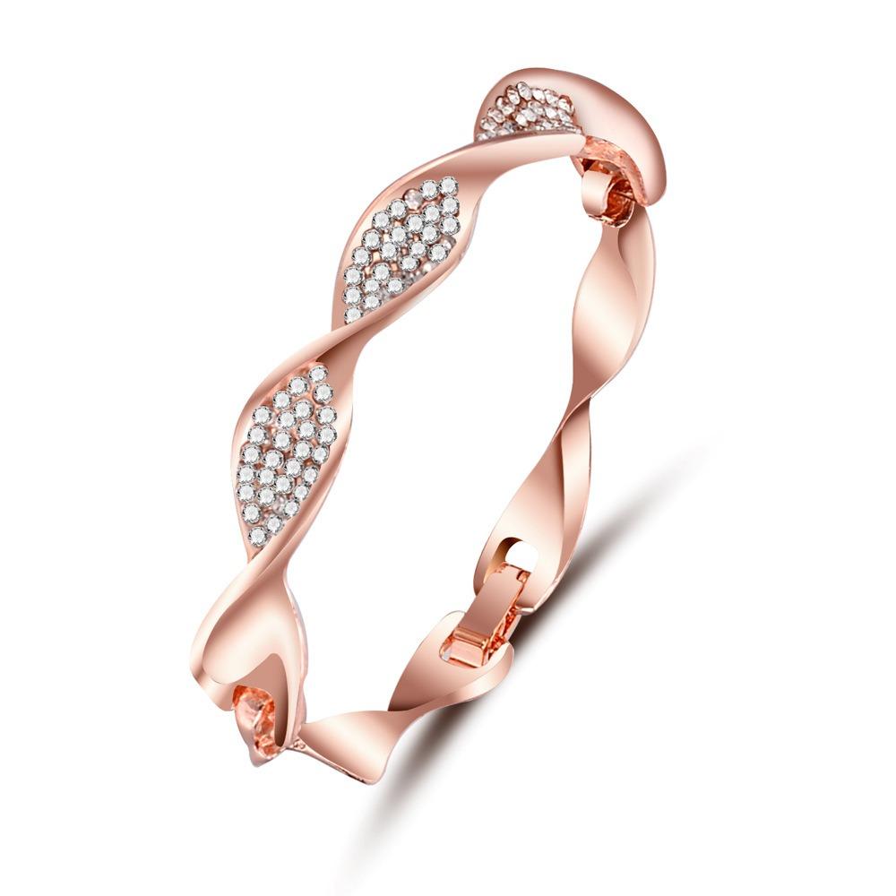 Simple Bracelet Light Luxury Personalized Cross Diamond-encrusted Gold Bracelet Women's Jewelry