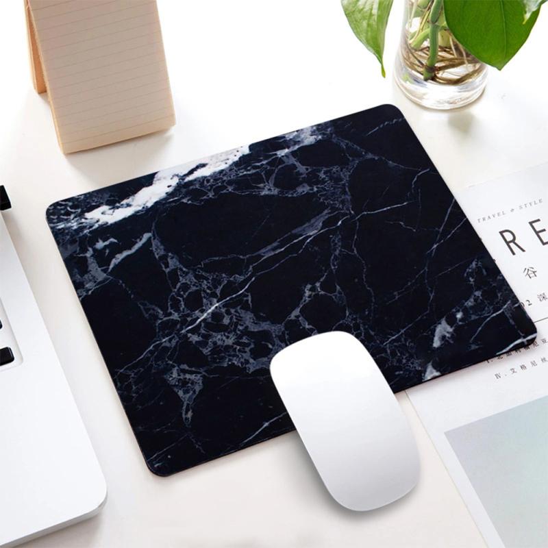 22cm*18cm*0.3cm Mouse Pad Rubber + Cloth Marble Pattern Non-slip Game Pad