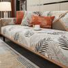 Chenille Sofa Cover Anti Slip Modern Sofa Mat Four Seasons Universal Willow Leaf Pattern Sofa Cover American Style Couch Cushion