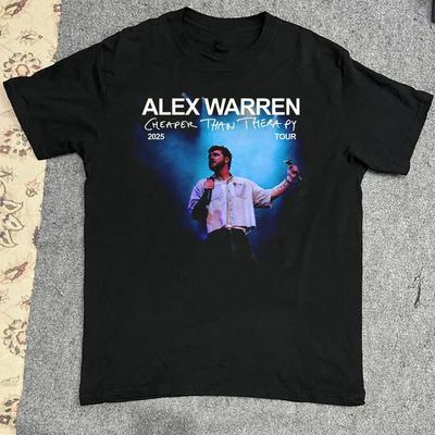 Alex Warren Cheaper Than Therapy Tour T Shirt All Size S-5Xl HD902 Unisex T-Shirt