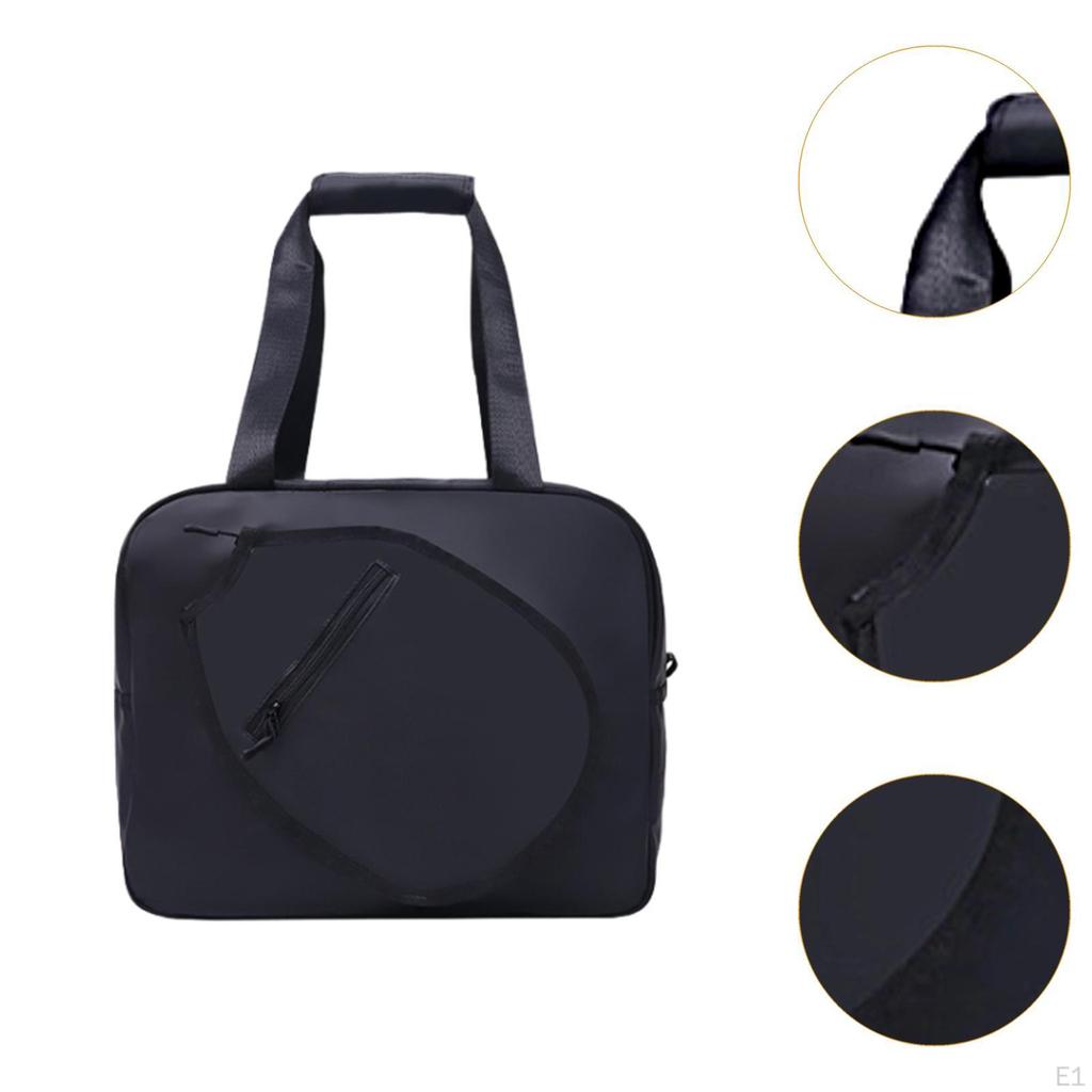 Pickleball Bag Paddle Multipurpose Portable Handbag Zipper Shoulder