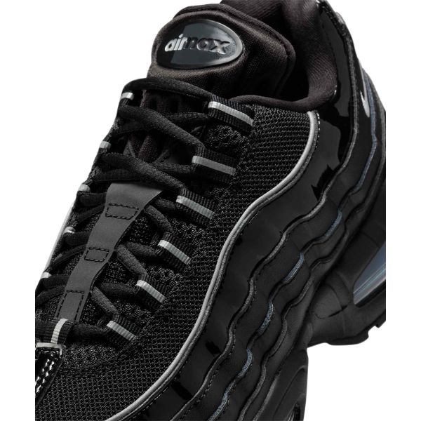 Nike Air Max 95 OG Schwarz Lack Damen Sneaker Reflekt-Silber Weiß Metallisch-Silber IB6397-001