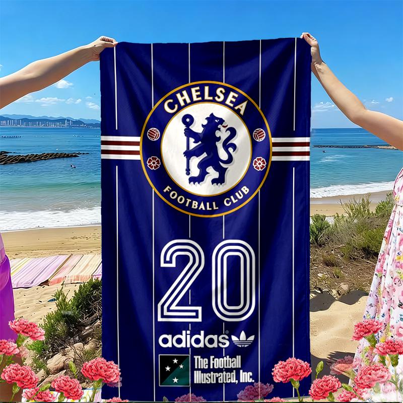 Football club.C Print Beach Towel, Versatile Lightweight Absorbent Beach Towel for Pool Surf Yoga Bathroom, Perfect Birthday Holiday Gift