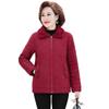 Autumn and Winter Thickened Loose Zipper Cotton Coat for Middle-aged and Elderly Women, Large Size Casual Winter Solid Color Cotton Coat