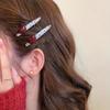 4pcs Retro Fashion Heart Polka Dot Hair Clips, Cute Duckbill Clip, Bangs Barrette, High-End Edge Clamps Versatile Accessories