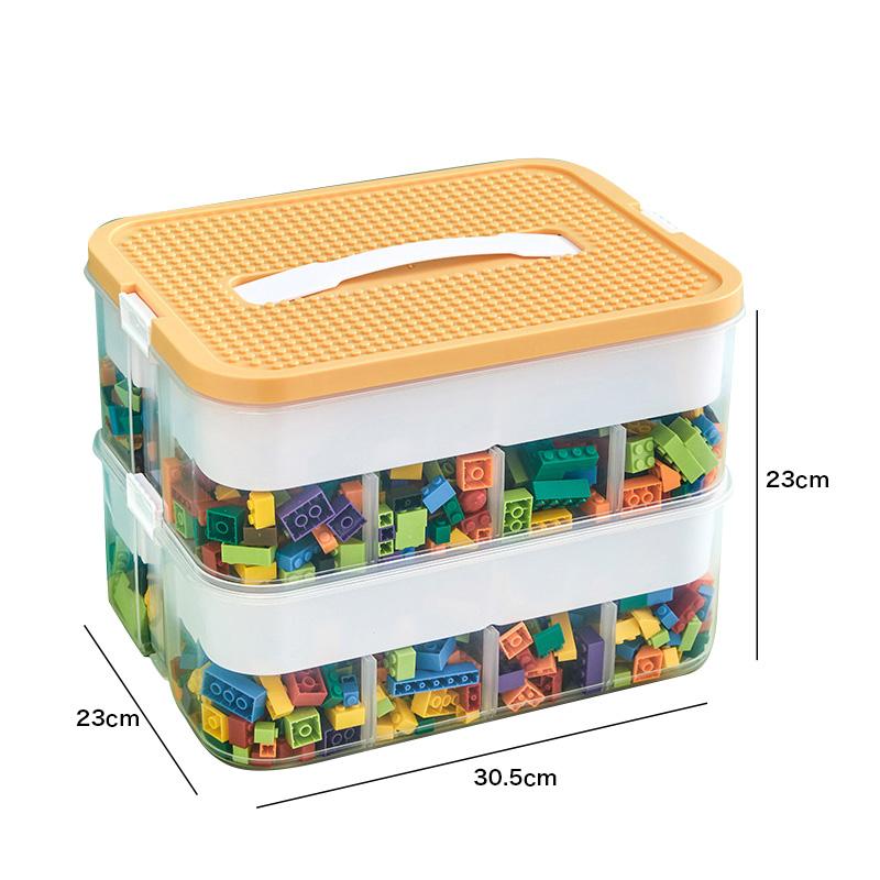 Building Block Storage Box 3Layers Large-Capacity Puzzle Toys Classified Organizer Box Child Toy Parts Blocks Storage Container