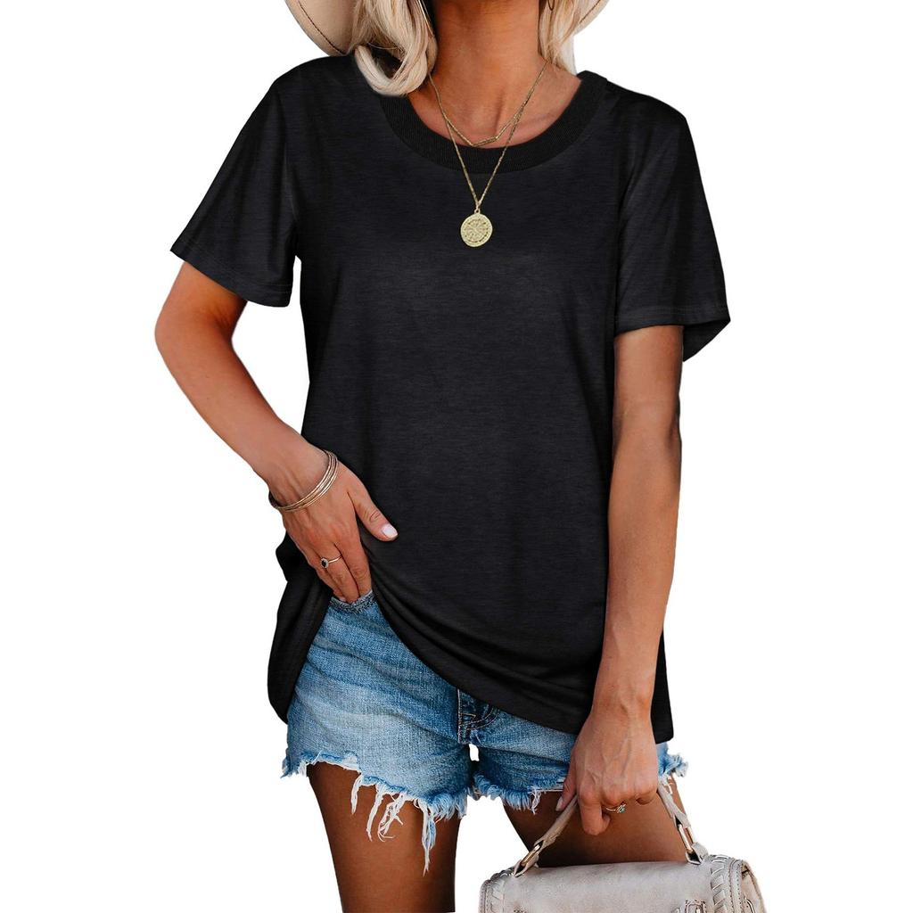 T-shirt Estive da Donna Vestibilità Larga Casual Manica Corta Top Morbidi Magliette Basic