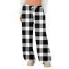 Women's Fleece Wide Leg  Elastic Waist Drawstring Loose Pants Drawstring Pajama Pants Sleepwear Trousers