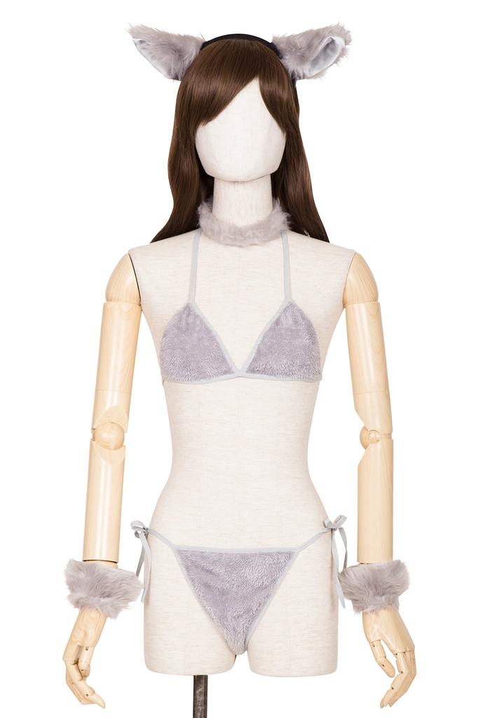 Clearstone SugarPet Cosplay Halloween Silver Wolf Costume for Women, Gray