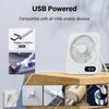 2-in-1 USB Rechargeable Fan with Phone Holder Personal Fan Five Speed Settings Portable Suitable For Office Dormitory Table Use