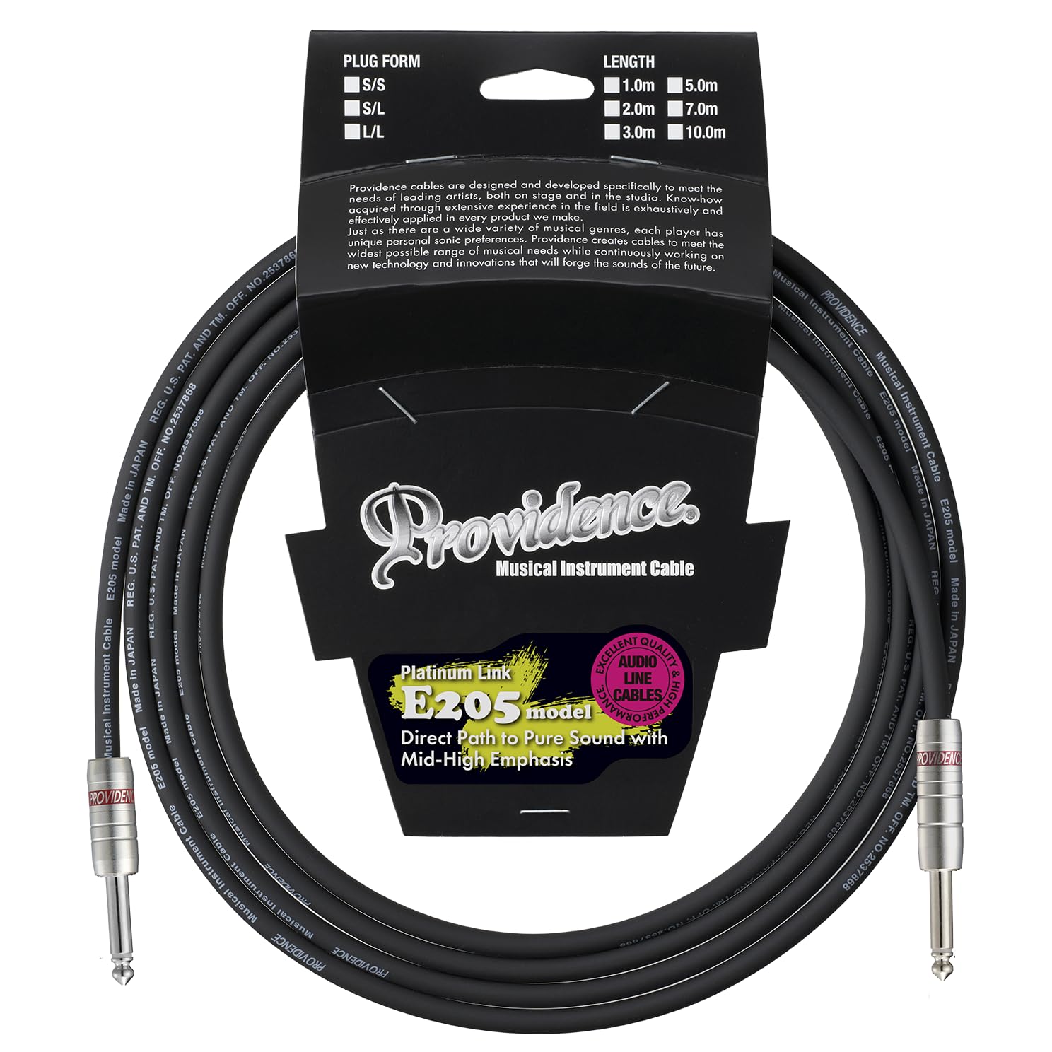 

Providence Shielded Cable E205 10m SS Plug (StraightStraight)