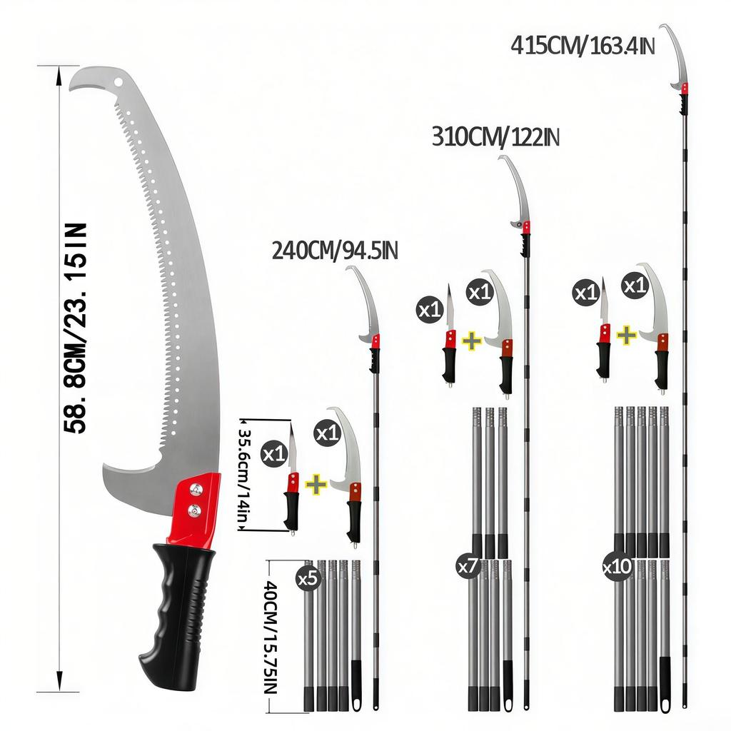 High-Reach Garden Pruner: Handheld Saw for Tree Branches and Bamboo