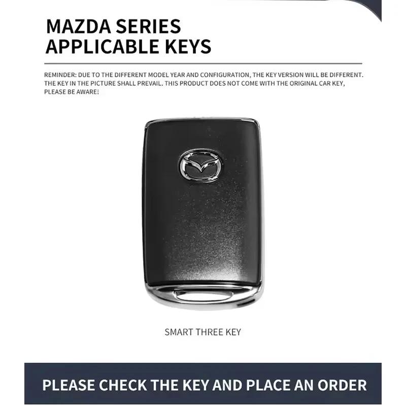 For Mazda Axela Atenza 3 2 6 CX3 CX5 CX30 CX8 CX9 MX5 RX7 RX8 SKYACTIV Zinc Alloy Car Key Holder Remote Protector Car Key Cover