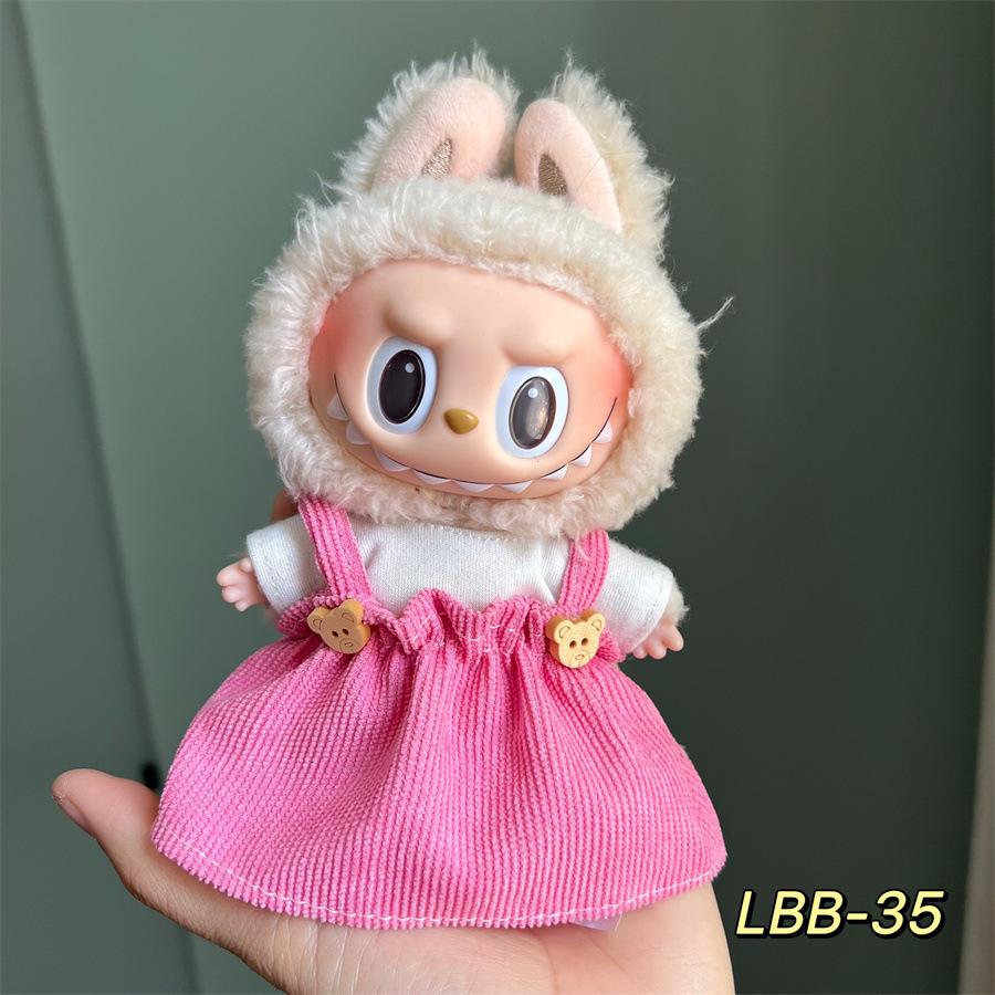 (No Doll)17cmLabubu Doll Clothes Figurines Can Be Worn and Dressed As Plush Toy Clothes