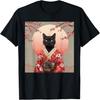 Japanese Art Funny Cat Ninja Ukiyo-e Anime Style Samurai Cat T-Shirt