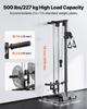VEVOR Latzugmaschine, 3-in-1 Kabelzugmaschine, Kabelzugmaschinen Home Gym mit 18-stufiger Höhenverstellung, Wandmontage-Design