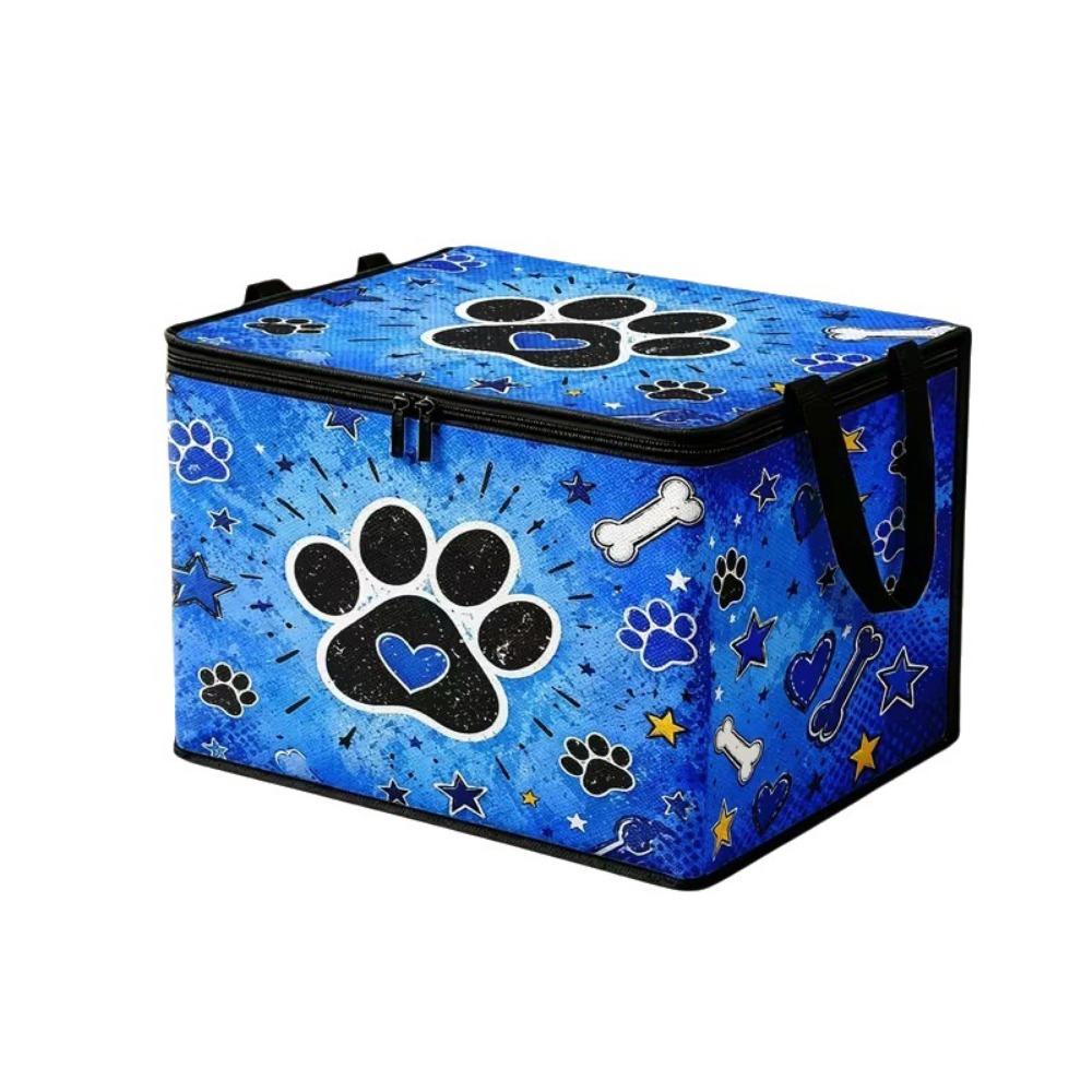 Dust-proof Paw Print Storage Box Large Capacity Fabric Storage Box Wardrobe Organizer for Home