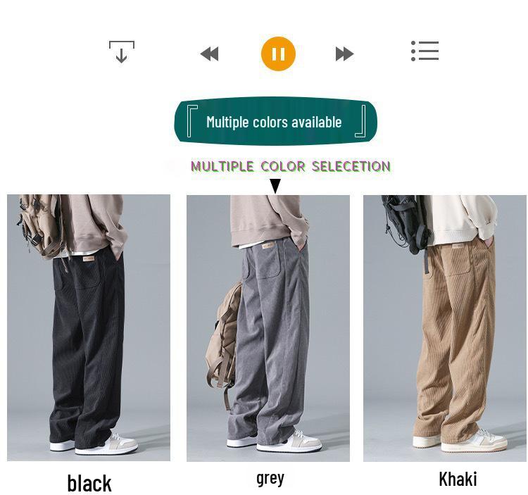 Ανδρικές Φαρδιές Φόρμες από Κορδούρα - Άνοιξη, Φθινόπωρο, Χειμώνας Μοντέρνα Καθημερινά Αθλητικά Ρούχα