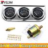 AD 52MM Water Temperature Gauge Celsius Oil Pressure Meter  Voltmeter Chrome 3 in 1 Gauge Kit With Sensor Car Motorcycle Meter