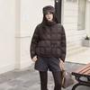 Winter new minimalist versatile and thin white duck down jacket for women's small short round neck down jacket